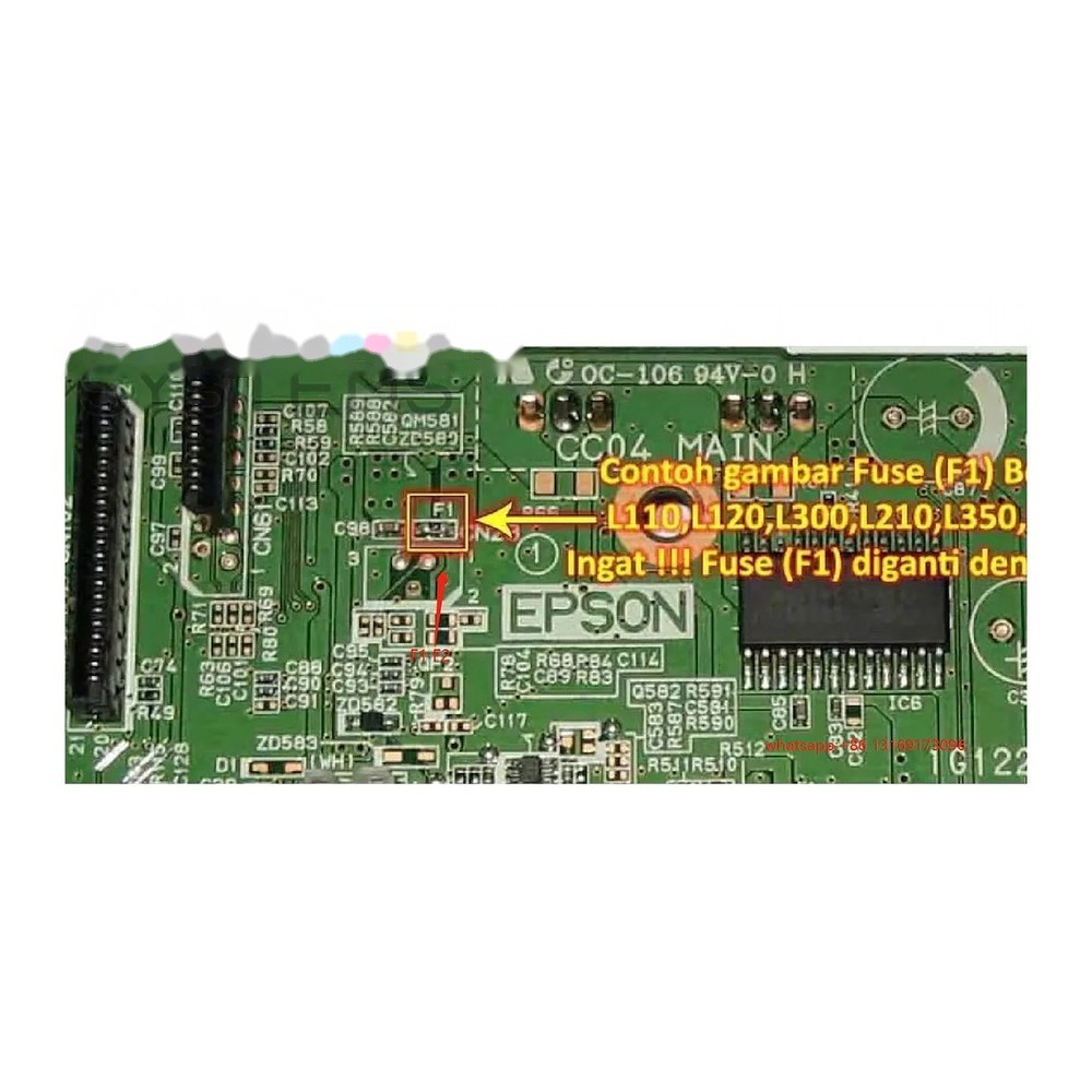 Fusible F1 F2 Tarjeta lógica Epson L120 L380 L395